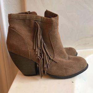 Tassel ankle booties
